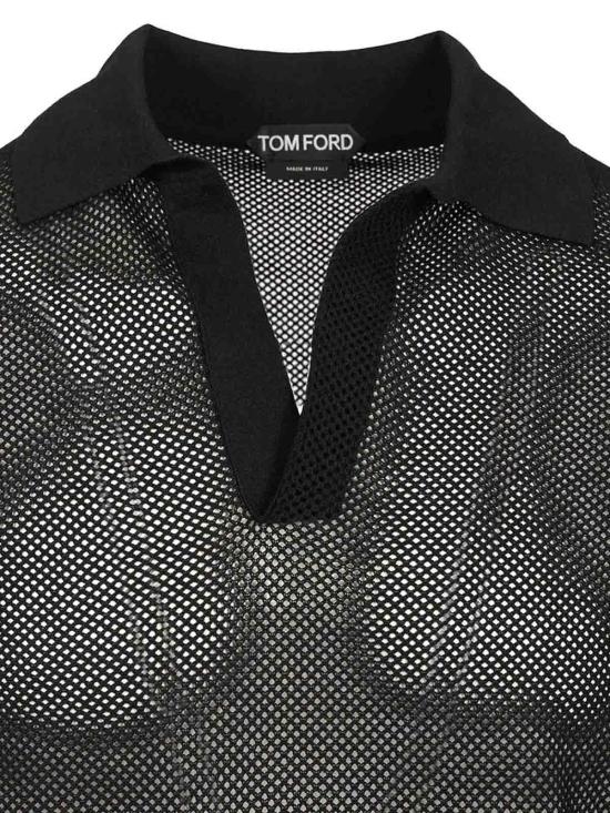 26SS 톰포드 폴로 티셔츠 KPS040YMC046NAA Black - TOMFORD