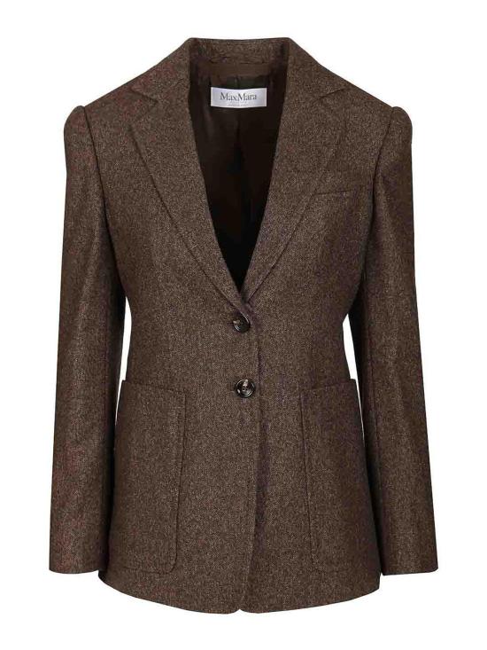 25FW 막스마라 아리차 싱글 브레스티드 테일러드 블레이저 252105000000000 Brown