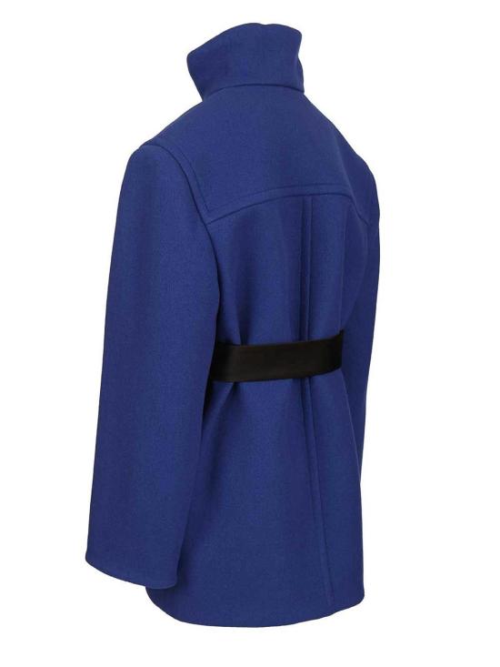 25FW 생로랑 울 소재 박시핏 벨트 코트 850307Y5J784146 Blue - SAINT LAURENT