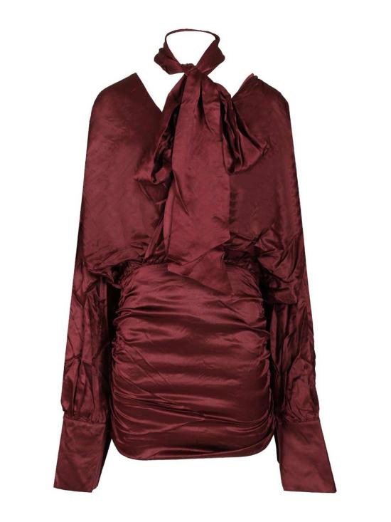 25FW 로테이트 바이 크리스텐슨 미디 스커트 11465300000000 Dark Red