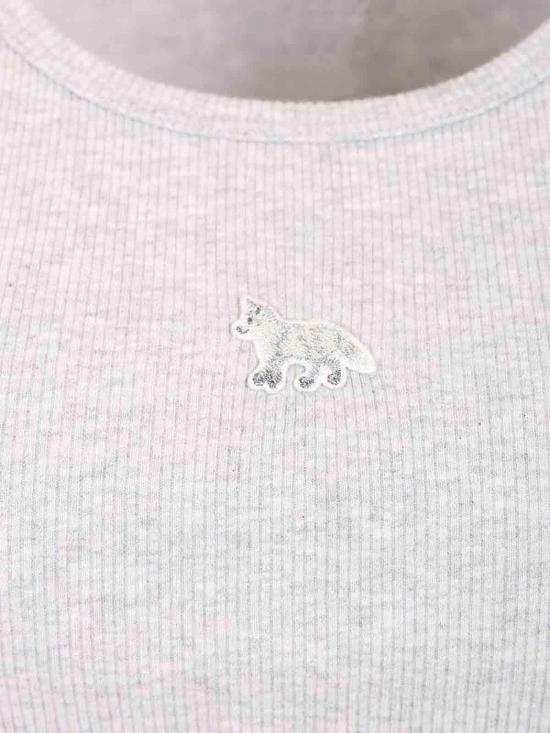 26SS 메종키츠네 베이비 폭스 립드 탱크탑 MW00121KA0033H120 Grey - MAISON KITSUNE