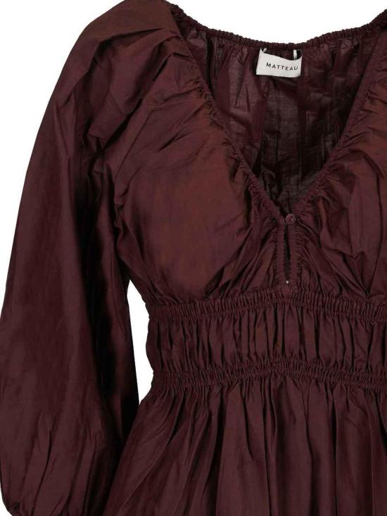 26SS 마토 미디 스커트 SPBDRPLAUB Dark Red - MATTEAU