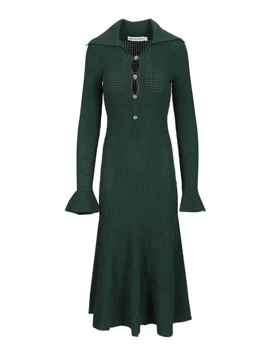 26SS 셀프 포트레이트 미디 스커트 RS26138MA Green