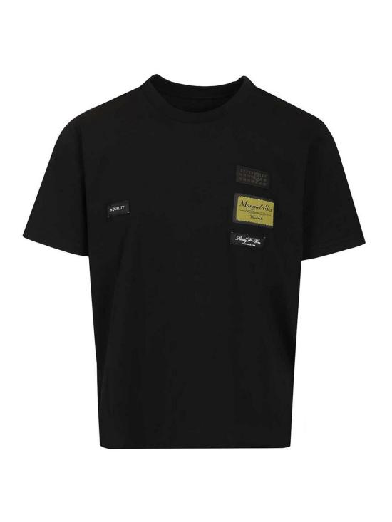 26SS MM6 메종마르지엘라 라벨 패치 티셔츠 SH0GC0069S24311900 Black