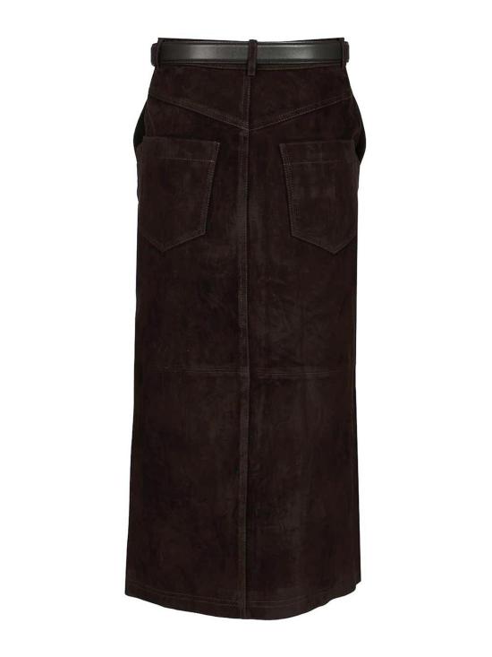 26SS 셀프 포트레이트 미디 스커트 RS26091MSK Brown - SELF PORTRAIT