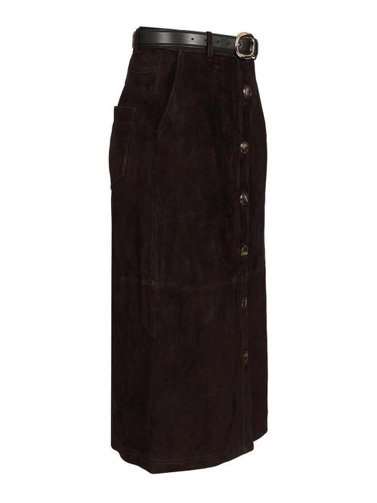 26SS 셀프 포트레이트 미디 스커트 RS26091MSK Brown - SELF PORTRAIT
