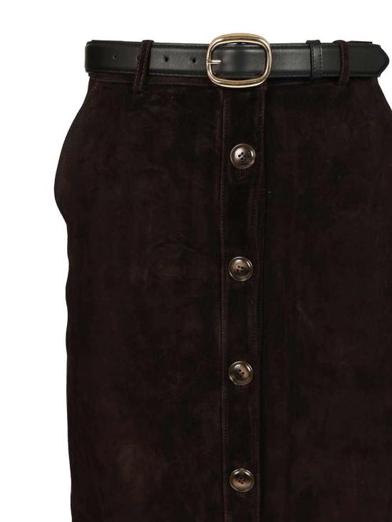26SS 셀프 포트레이트 미디 스커트 RS26091MSK Brown - SELF PORTRAIT