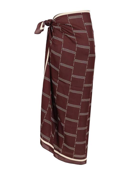 26SS 마토 롱 스커트 LSAROBAMAUB Dark Red - MATTEAU