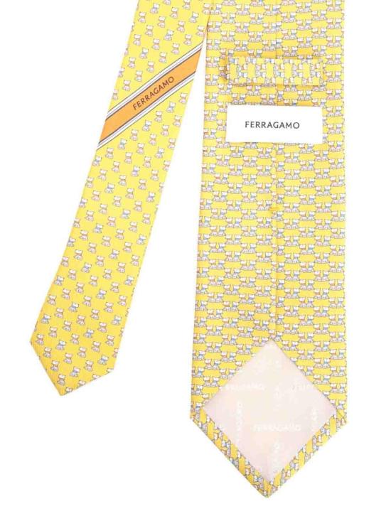26SS 살바토레 페라가모 넥타이 351332000000000 Yellow - SALVATORE FERRAGAMO