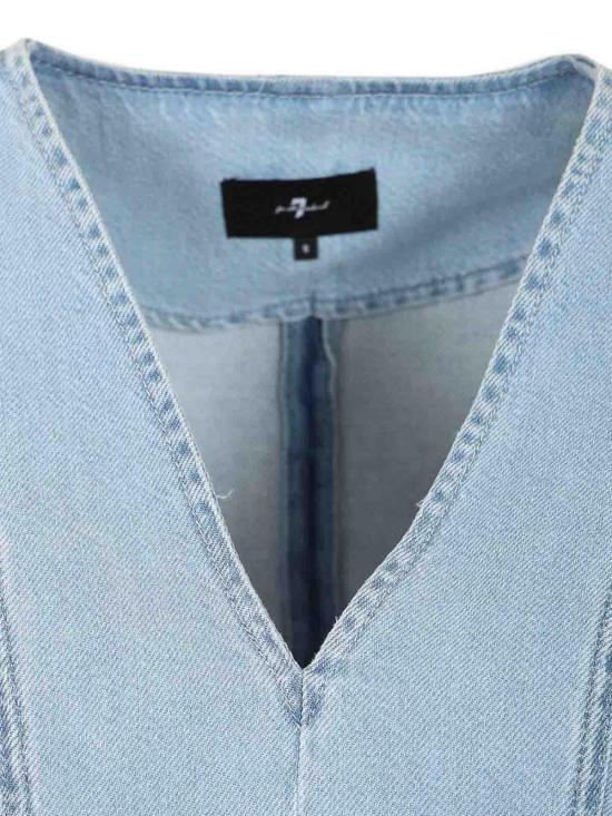 26SS 세븐포올맨카인드 미디 스커트 7U7STE38U71BA Light Blue - 7 FOR ALL MANKIND