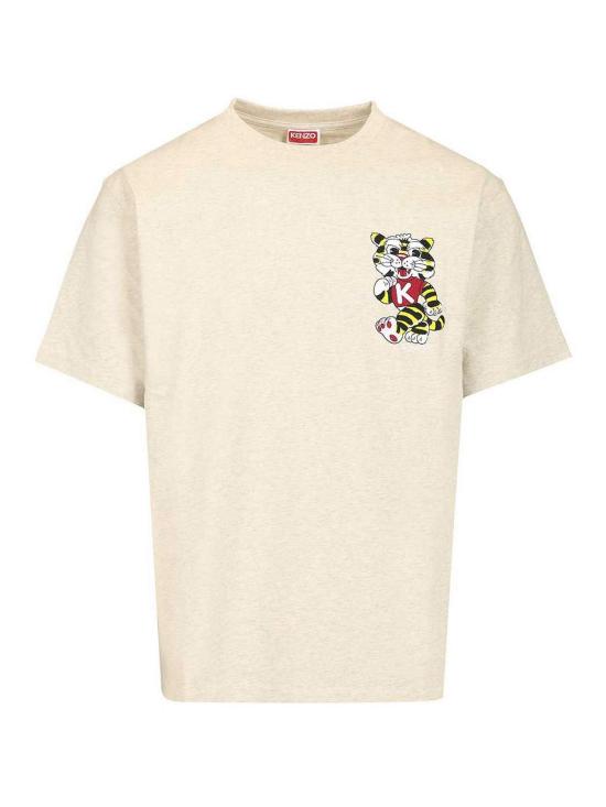 26SS 겐조 Wild Tiger 자수 오버사이즈 티셔츠 FG55TS4044SY93 Grey