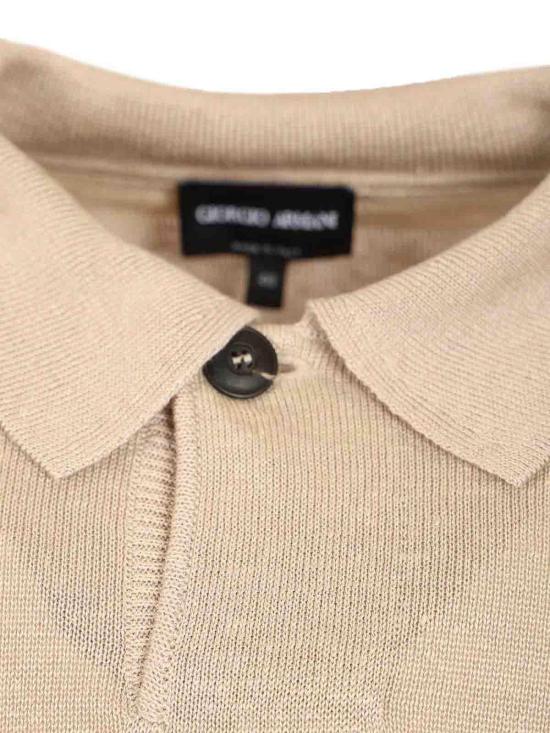 26SS 조르지오 아르마니 폴로 티셔츠 GM003314AF25098U6154 Beige - GIORGIO ARMANI
