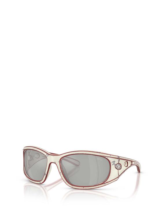 26FW 디젤 선글라스 DL3012U 20108V WHITE RED - DIESEL