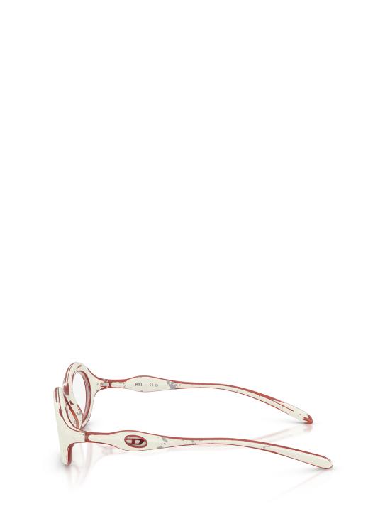 26FW 디젤 안경 DL6005U 2032 WHITE BARRELLING RED - DIESEL