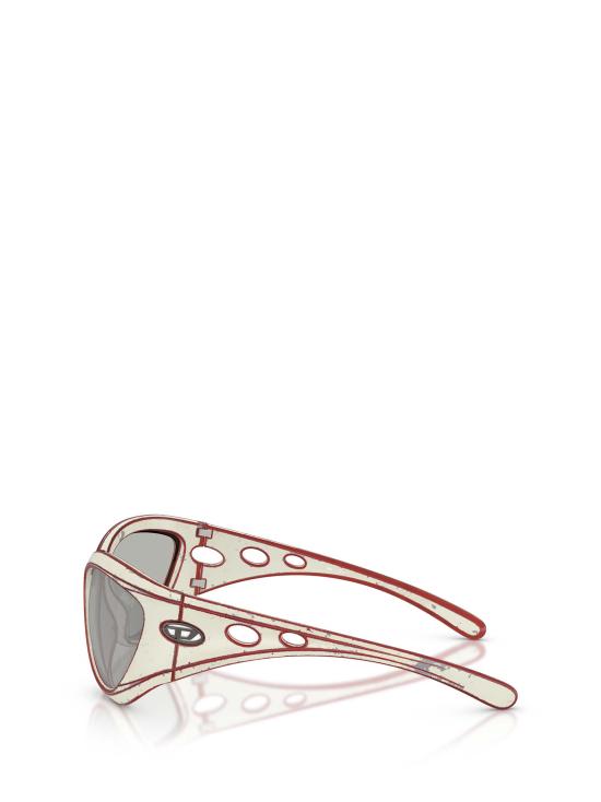 26FW 디젤 선글라스 DL3007U 20108V WHITE BRUSHED RED - DIESEL