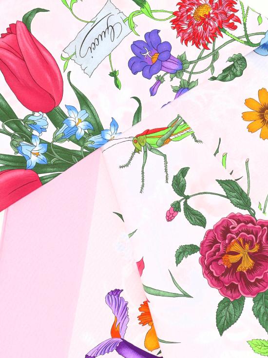 26SS 구찌 프린티드 실크 트윌 까레 823486 3G0015872 Roseate pink - GUCCI