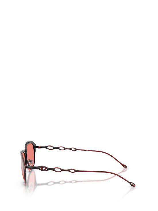 26FW 디젤 선글라스 DL1011 10267E SHINY BRUSHED BURGUNDY RED - DIESEL