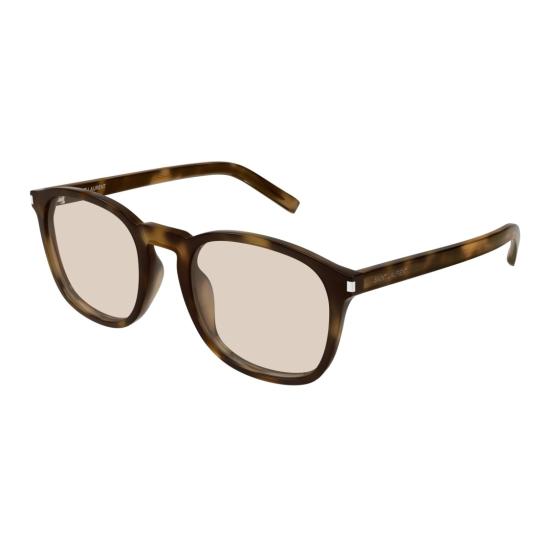 25FW 생로랑 선글라스 SL 818 호피무늬 사각 프레임 안경 - SAINT LAURENT