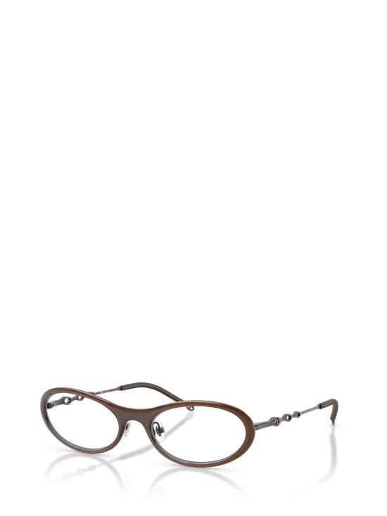 26FW 디젤 안경 DL5001 1025 SHINY BRUSHED ANTYELLOW BROWN - DIESEL
