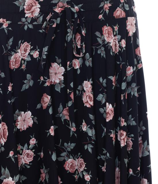 26SS 돌체앤가바나 빈티지 로즈 프린트 샤무스 서클 스커트 F4DBGT FSA8CHN5XQ Black - DOLCE & GABBANA