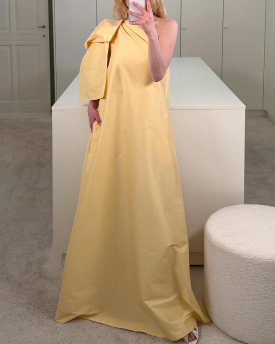  베르나데트 롱 원피스 버나뎃 위넷 드레스 소프트 옐로우 - BERNADETTE