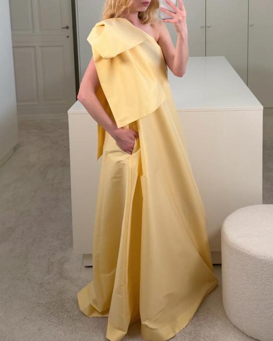  베르나데트 롱 원피스 버나뎃 위넷 드레스 소프트 옐로우 - BERNADETTE