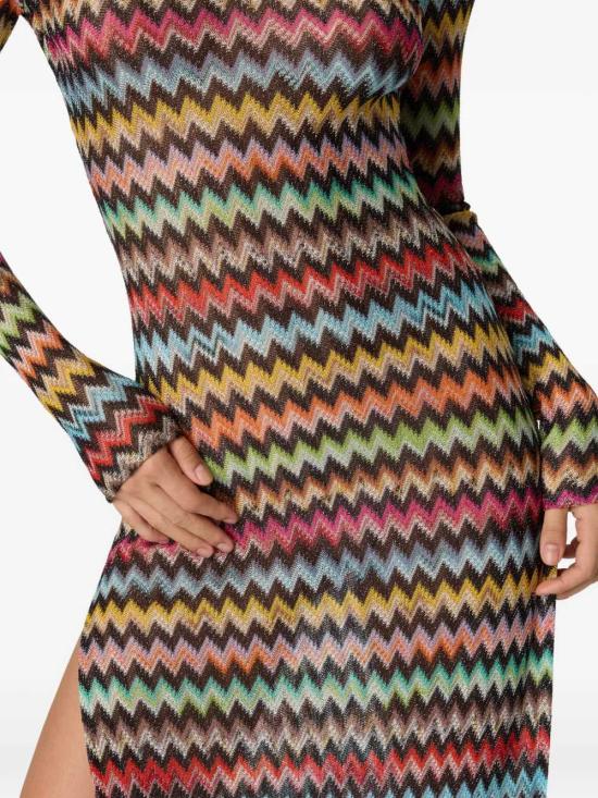 26SS 미소니 롱 원피스 MC26SQ03BR014J MULTICOLOR BLK BASE SM9YL - MISSONI