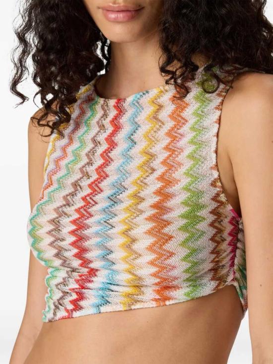 26SS 미소니 민소매 티셔츠 MS26SK03BR014J MULTICOLOR WHT BASE SM9X3 - MISSONI