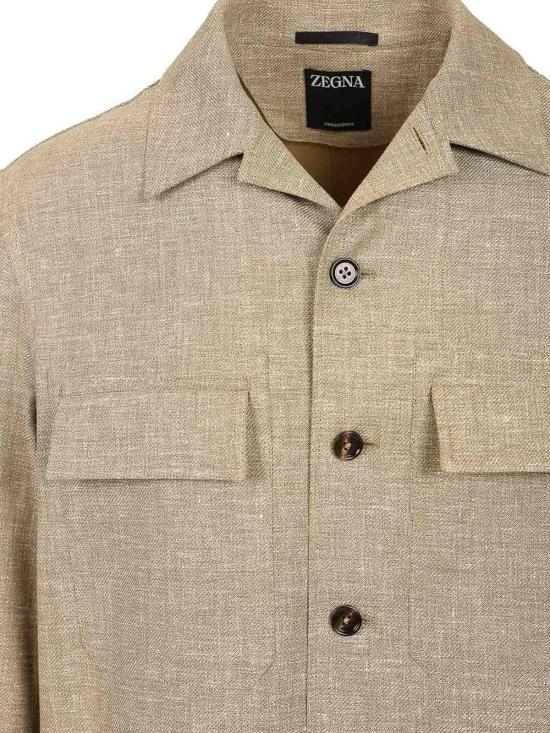 26SS 에르메네질도제냐 긴팔 셔츠 UHV22A3SOT6BV04 Beige - ERMENEGILDO ZEGNA