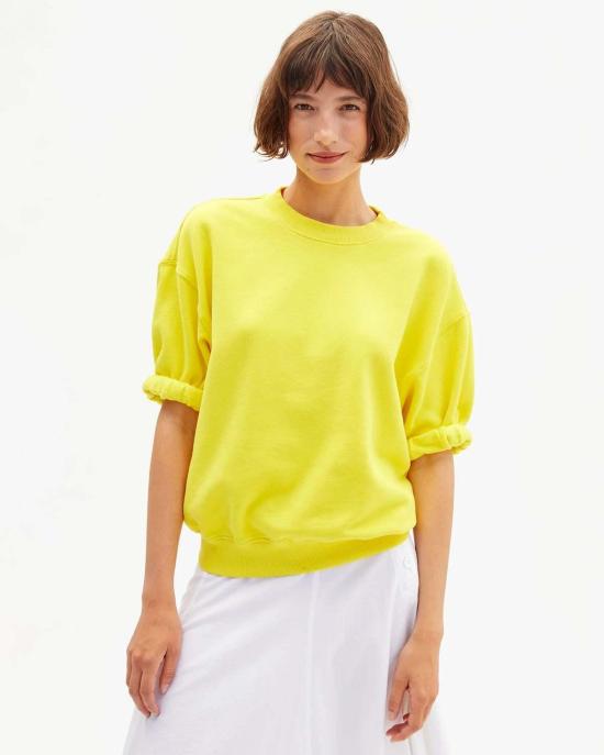  클레어 브이 스웨터 클레어 V. 반팔 오버사이즈 스웨트셔츠