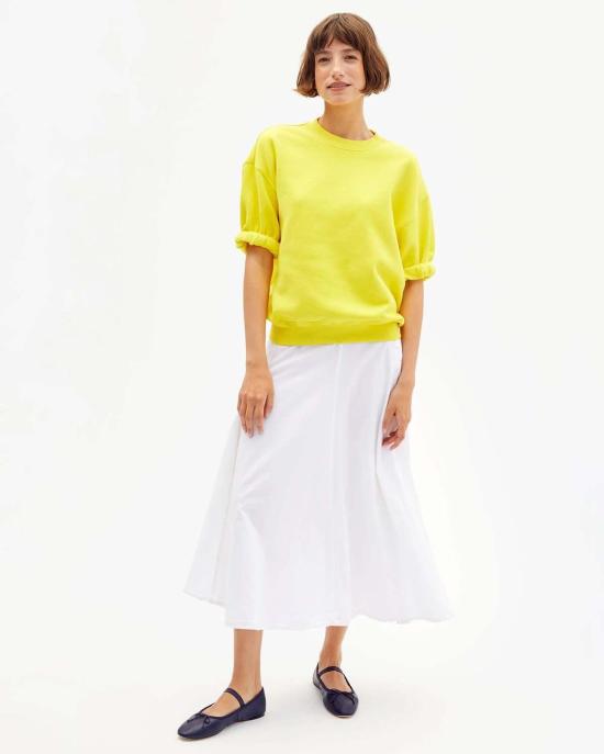  클레어 브이 스웨터 클레어 V. 반팔 오버사이즈 스웨트셔츠 - CLEARE V.