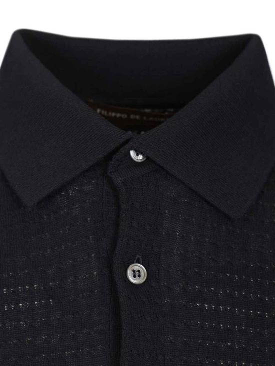 26SS 필리포 드 로렌티스 폴로 티셔츠 PL1MCCR14T890 Blue - FILIPPO DE LAURENTIIS