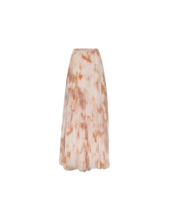  라장스 롱 스커트 토린 플리츠 맥시 스커트 프라페 멀티 타이 다이