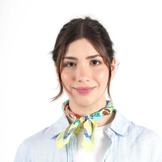  비스마야 머플러/스카프 파라다이스 비치 코튼 반다나 더블 크림 - VISMAYA