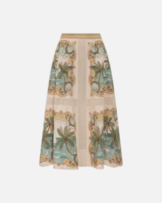 26SS 팜 리오 미디 스커트 349108 26080 ROYAL SEA MULTICOLOR Royal sea multicolor