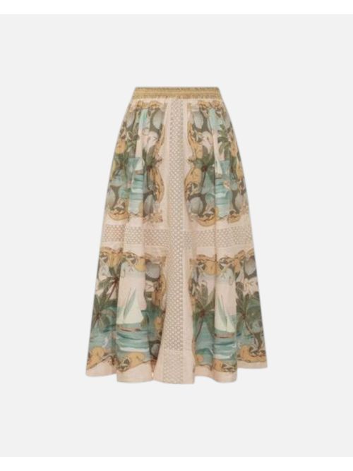 26SS 팜 리오 미디 스커트 349108 26080 ROYAL SEA MULTICOLOR Royal sea multicolor - FARM RIO