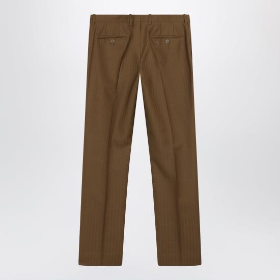 26SS 버버리 울 모헤어 테일러드 팬츠 8126172174076 C5357 BROWN - BURBERRY