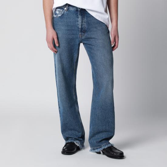 26SS 세퍼 데님 팬츠 MSS25FRAYEDCUTDE DAR BLUE