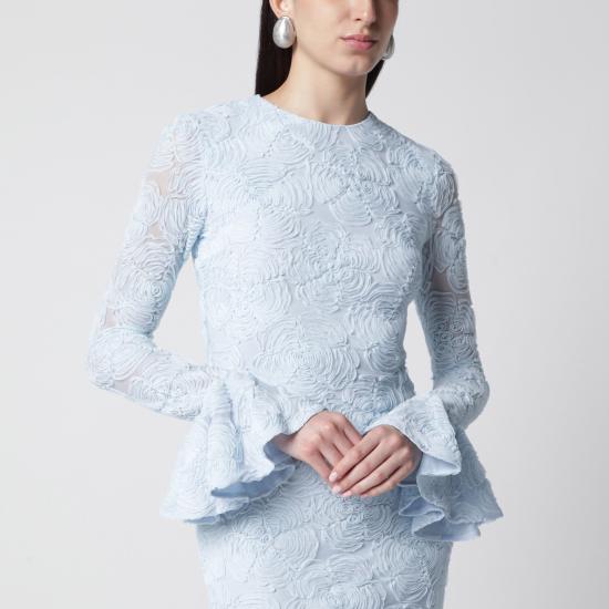 26SS 로테이트 바이 크리스텐슨 미디 원피스 1155292000PL 2000 LIGHT BLUE - ROTATE BY BIRGERCHRISTENSEN