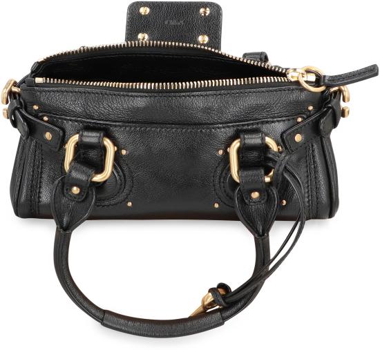 26SS 끌로에 스몰 그레인드 레더 패딩턴 백 CH26SS805P75 001 BLACK - CHLOE