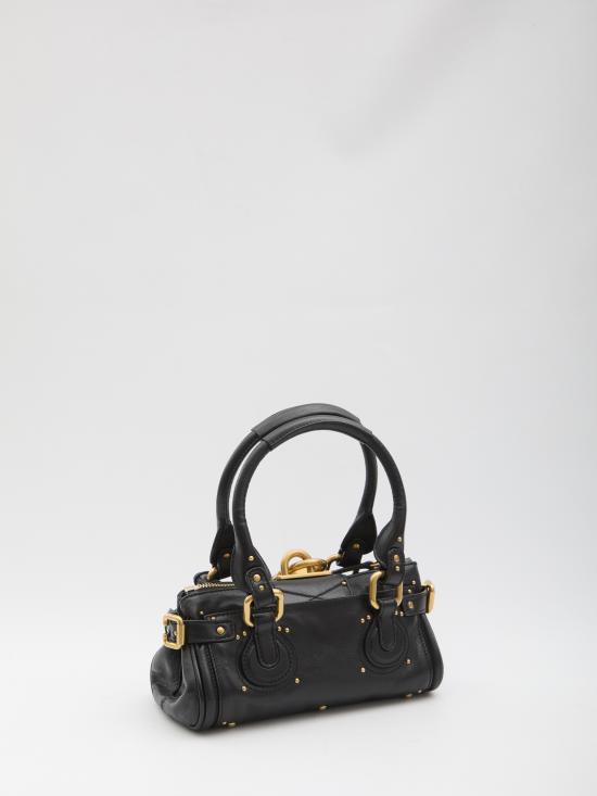 26SS 끌로에 스몰 그레인드 레더 패딩턴 백 CH26SS805P75 001 BLACK - CHLOE