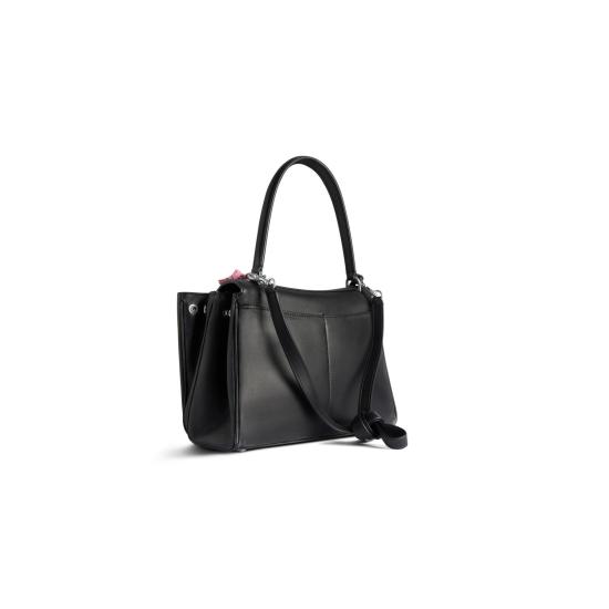 25FW 발렌시아가 로데오 스몰 유즈드 이펙트 원 참 핸드백 7897792AA83 1000 BLACK - BALENCIAGA