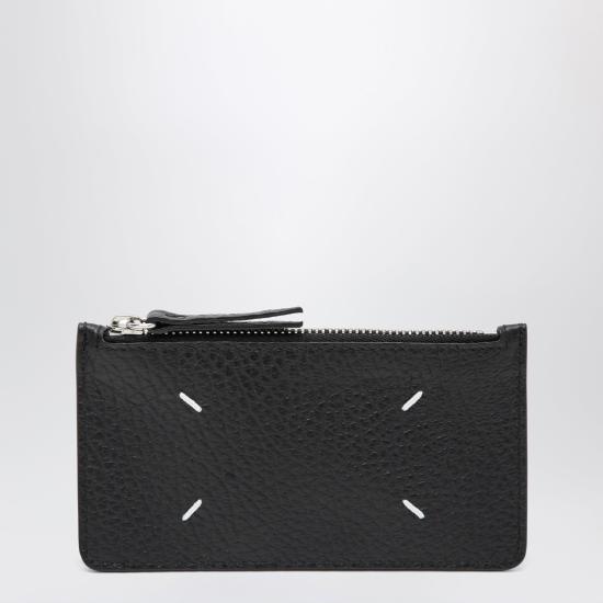 26SS 마르지엘라 스티치 레더 지퍼 카드 홀더 S56UI0143UP4455 T8013 BLACK
