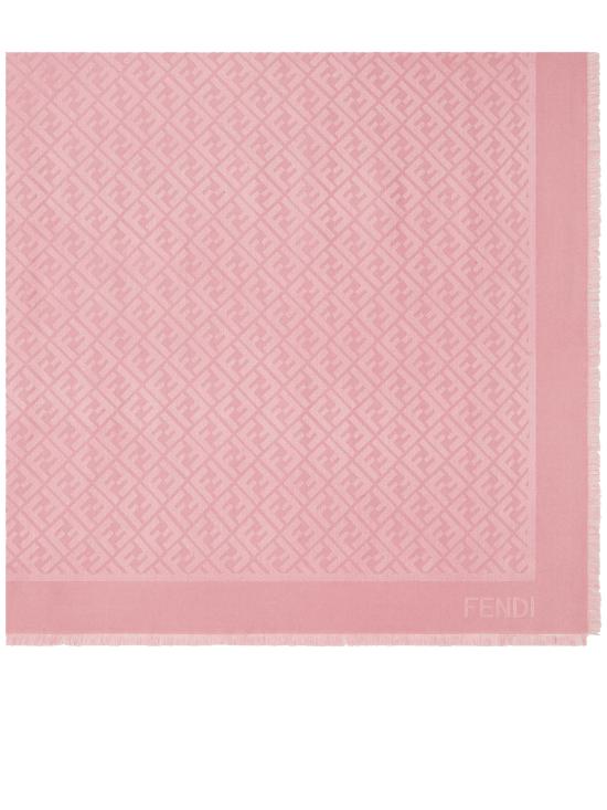 26SS 펜디 오가닉 실크 울 FF 숄 FXT069AJW7 F1WNO PINK