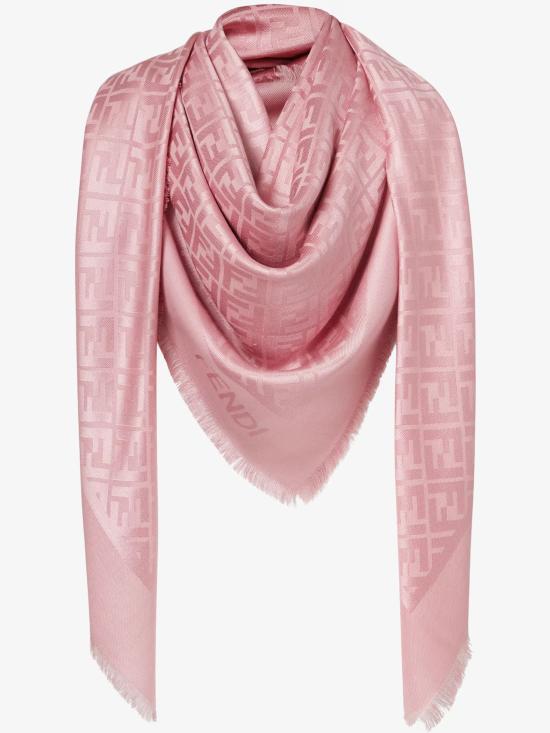 26SS 펜디 오가닉 실크 울 FF 숄 FXT069AJW7 F1WNO PINK - FENDI
