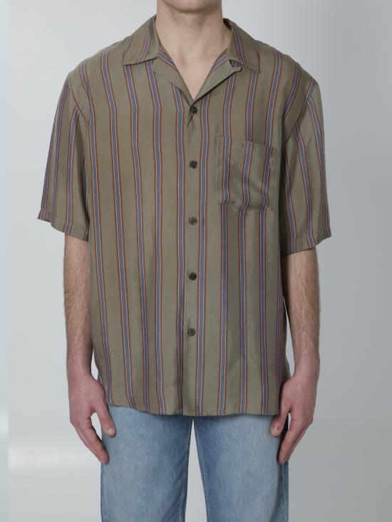 26SS 생로랑 반팔 셔츠 859775Y2N33 2849 BROWN
