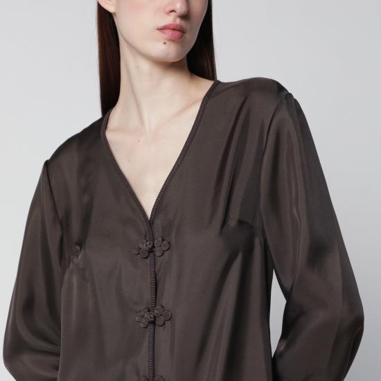 26SS 로에 롱 원피스 41933131SI 264 BROWN - ROHE