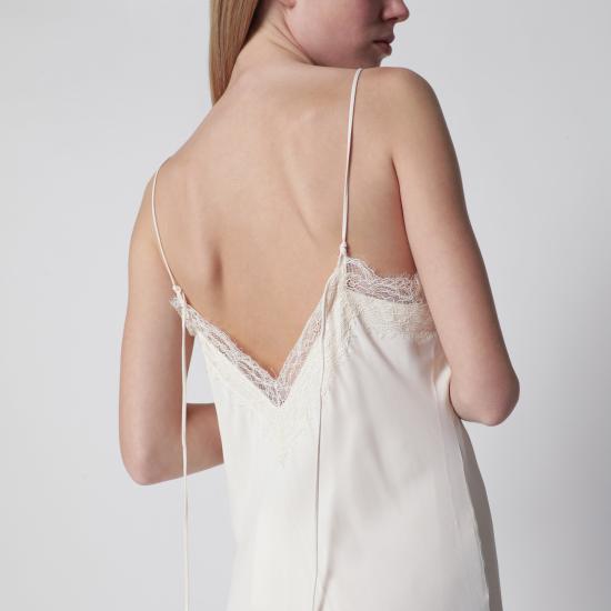 26SS 로에 미디 원피스 41933267PL 112 WHITE - ROHE