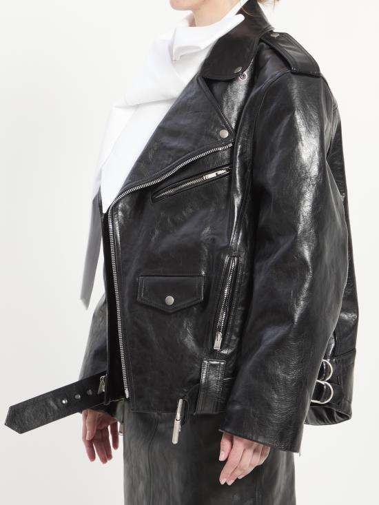 26SS 생로랑 가죽 자켓 866816YCUX2 1703 BLACK - SAINT LAURENT