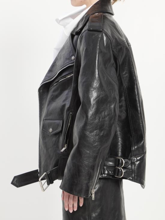 26SS 생로랑 가죽 자켓 866816YCUX2 1703 BLACK - SAINT LAURENT